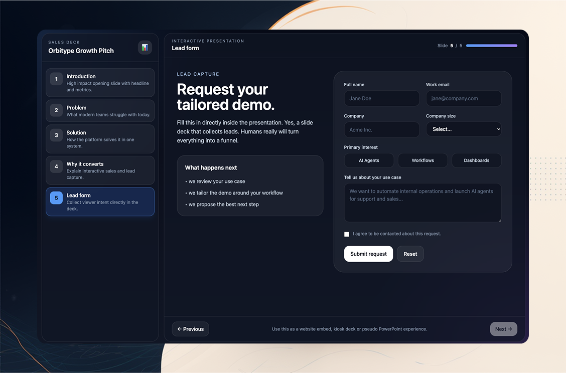 Interactive Sales Decks