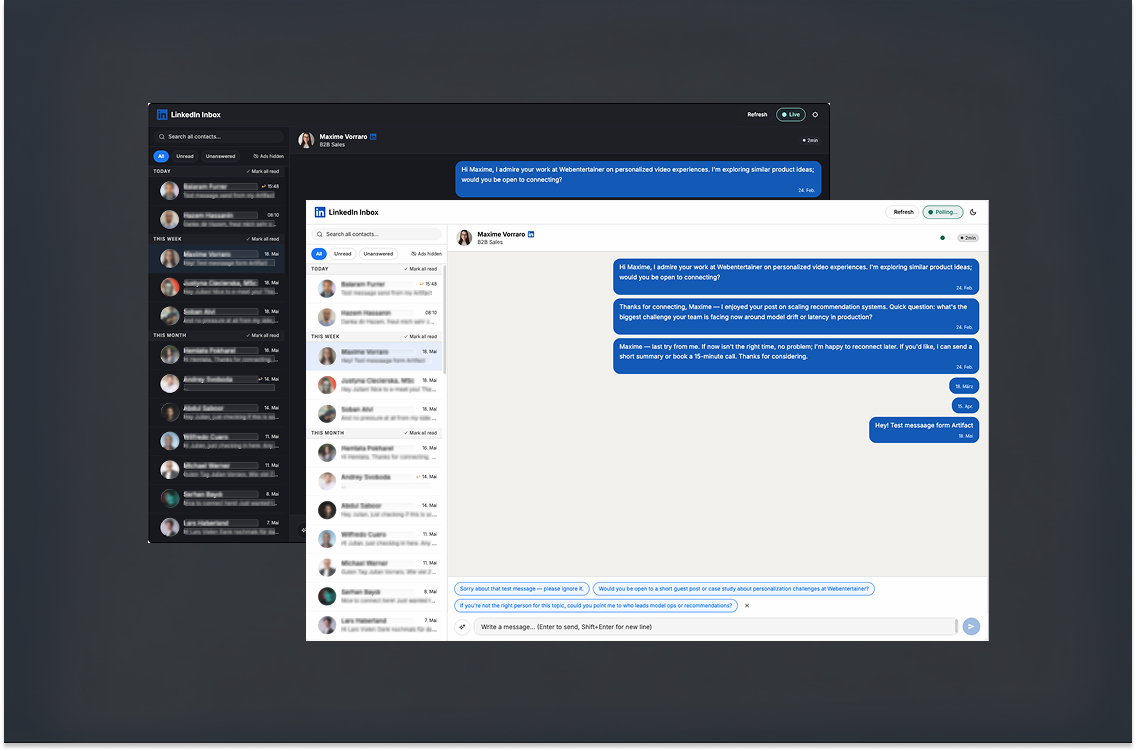 LinkedIn Inbox