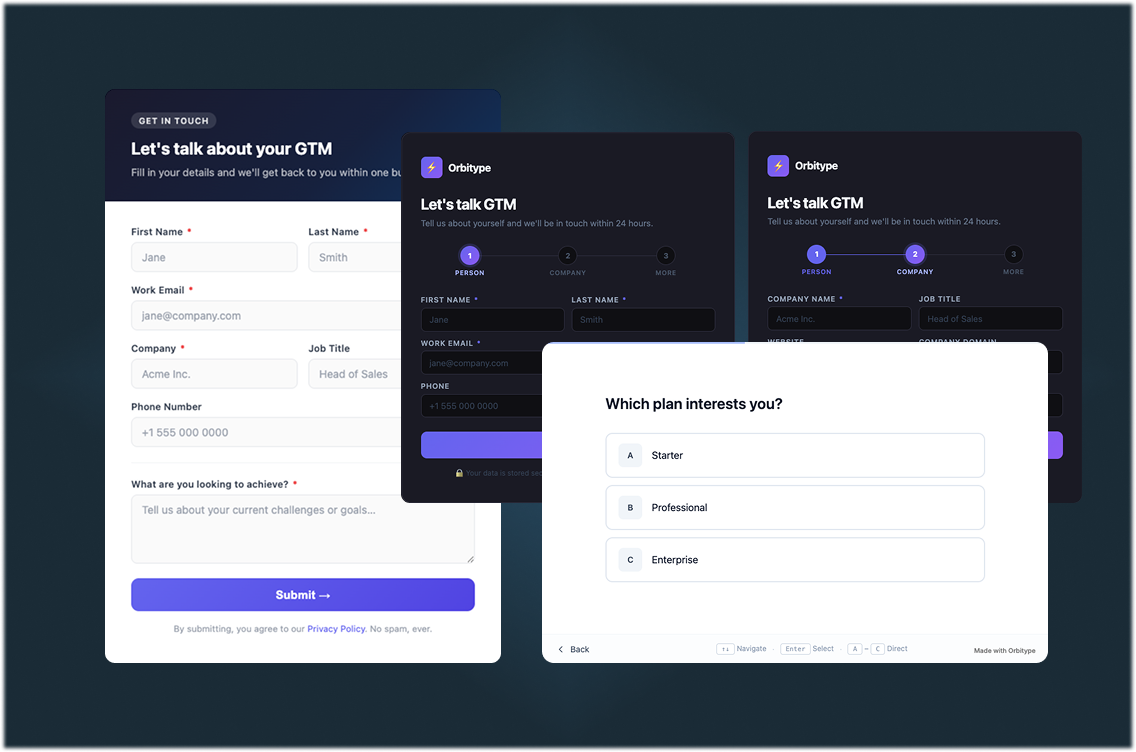 Custom Lead Capture Forms